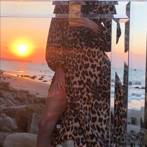 Cotton candy LA cheetah wrap dress ❤️